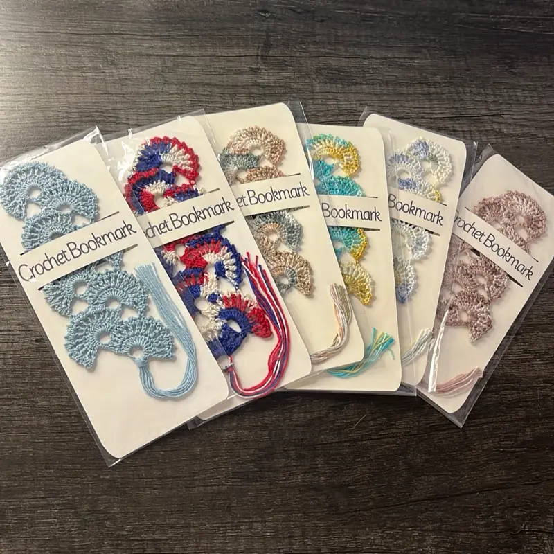 Crochet Fan Bookmarks