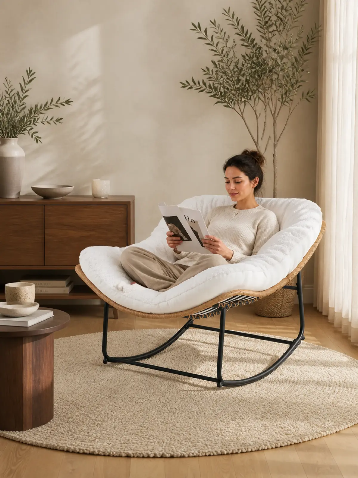 Indoor lifestyle rocking chair