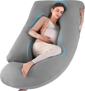 U-shaped pregnancy pillow for comfortable sleep, providingall-around support for the back, hips, and abdomen. Thepillowcase is machine washable. I A must-have for pregnantwomen.