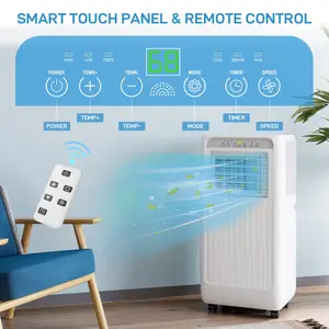 Portable Air Conditioner for Apartment, Office, Bedroom,Kitchen,Garages,Dorms，10000 BTU Portable AC Unit for Bedroom & Apartment Up to 450 Sq ft, 3-in-1 Air Conditioner with Dehumidifier & Fan, Quiet Operation with Remote Control & 24-Hour Timer