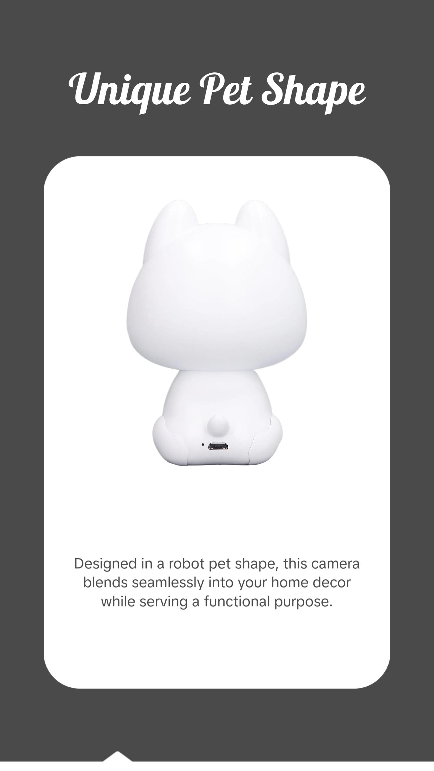 Wireless Security Camera Motion Detection Two Way Voice Robot Pet Shape Indoor Monitoring Camera General's Mansion