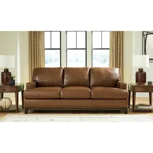Modern Heritage Saonara 3-Seater Amber Leather Sofa