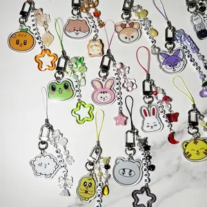 KPOP Acrylic Beaded Bias Keychain Phone Charm