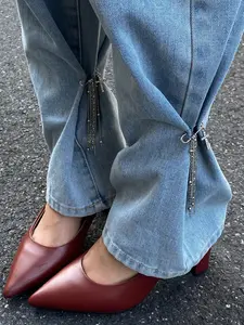 Women's Fashion Anklet Set, Cross Pendant Design Iron Chain, Trendy Party Jewelry Gift, Daily Wear Accessory, Unique Style for Women