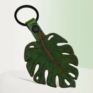 Monstera Leaf Keychain