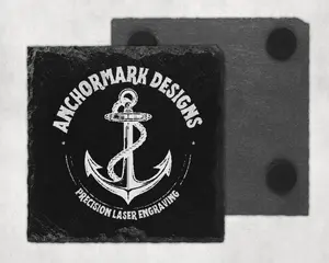 Custom Laser Engraved Slate Coasters -SET OF 4-