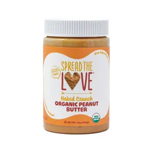 Spread The Love NAKED CRUNCH Organic Peanut Butter - 16 Ounce