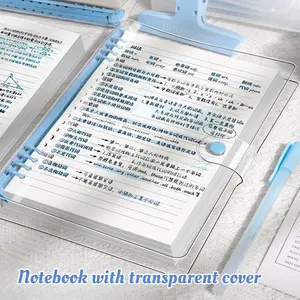 Detachable B5 Study Notebook with Transparent Cover, Interactive Notebook, Ideal for Language Notes, Vocabulary Lists and Grammar Structures, Easy to Rearrange Pages by Topic for Daily Practice, Available in B5 Ruled 160 Pages and B5 Blank 160 Pages