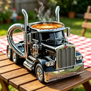Truck-shaped coffee mug, 3D heavy-duty truck cab design coffee mug, unique and innovative gift for truck drivers, men, and coffee lovers, suitable for both hot and cold beverages, ideal for office and home use