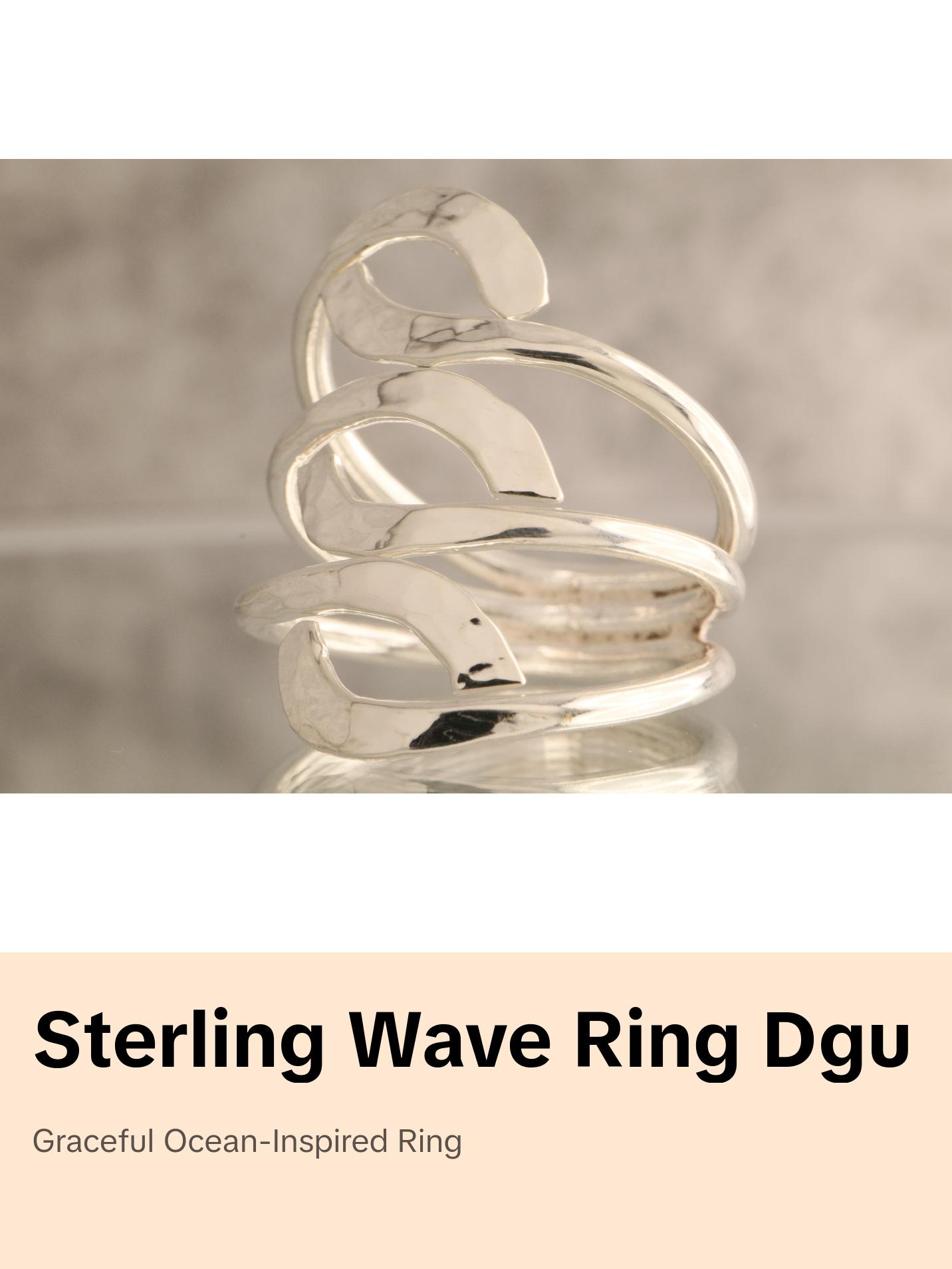 Tidal Grace - Over 6 Grams Of 925 Sterling Silver Tapered Wave Ring