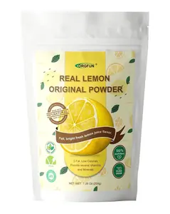 ORGFUN Original Lemon Powder, Freeze Dried Lemon Juice Powder, Great for Beverages, Smoothies, Baking 7.06 Oz