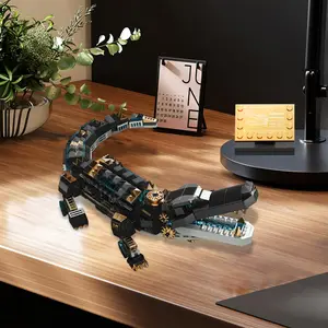 Crocodile Building Sets, Sea Creatures Idea Model Building Kit,STEM Dinosaur World Park Building Toy,Mechanical Animal Building Set, Birthday for boys, teens, adults Steampunk Realistic Shape Children Flexible Joints