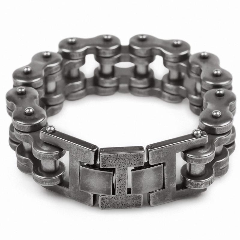 Motorcycle Chain Bracelet - Weathered Finish