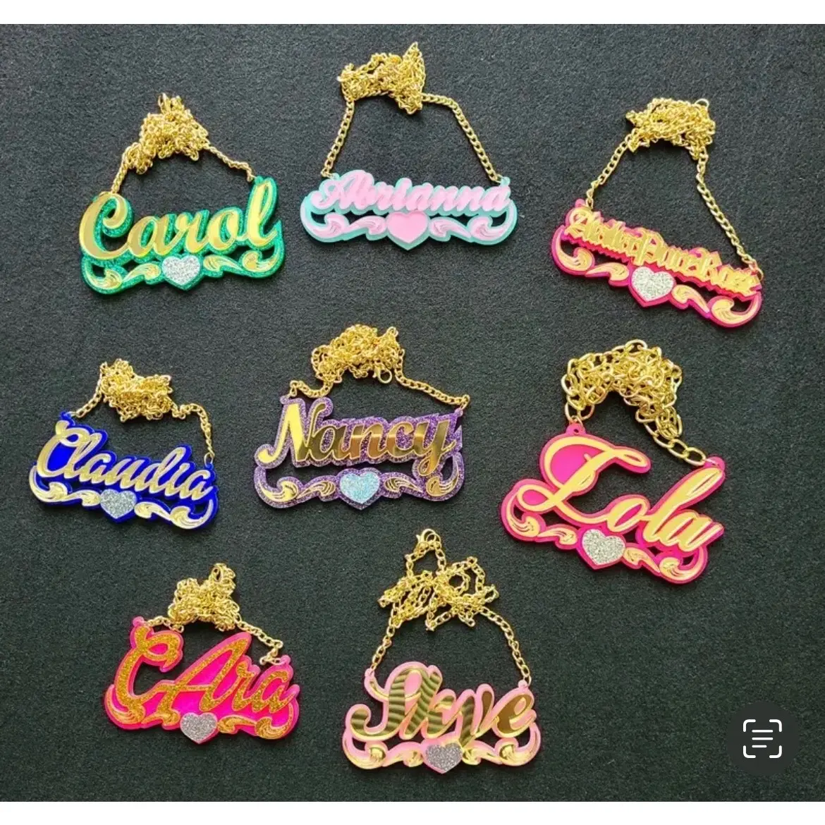 Personalized Arcrylic Necklace Personalized Arcrylic Necklace