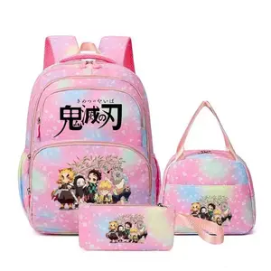New Arrival: Demon Slayer Anime Merchandise — 3-Piece Student Set (Backpack, Lunch Bag, & Pencil Case)