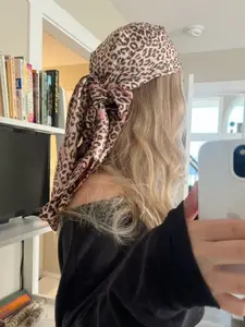 Leopard Print Square Scarf, Multi-Functional Headband & Hair Accessory, Perfect for Daily Wear, Stylish Bandana, Versatile Hair Band, Fashion Accessory