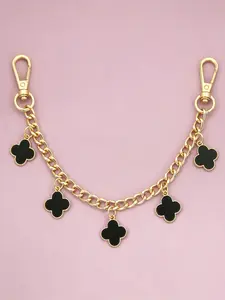 Bag Charm Four-Leaf Clover Bag Chain Multiple Colors Available Faux Mother-Of-Pearl Metal Chain Pendant French-Inspired Light Luxury And Elegance Minimalist & Versatile Style Commuting Women, Aficionados Of Light Luxury Style Charms For Bags