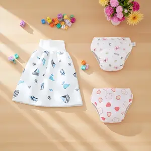 Baby Diaper Training Pants Set, Soft Cloth Nappy Cover, Reusable Washable Baby Potty Trainer, All-Season Comfort Fit