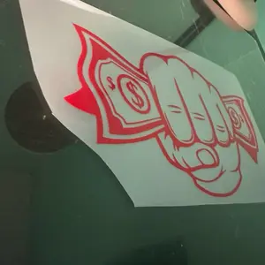 Fistful of Money Decals Durable Weather Resistant Stickers for Vehicles Windows or Walls Easy Installation Unique Customization