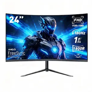 24" Curved FHD IPS Gaming Monitor 180Hz 1ms | FreeSync Tear-Free, Compatible with PS5, Xbox and PC