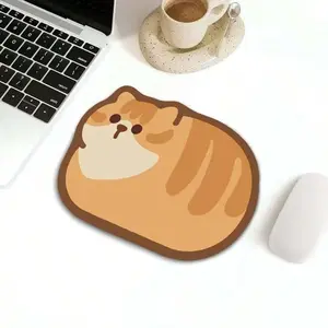 Cute Cat Mouse Pad Small Size, Creative Irregular Shape, Girls' Cute Dormitory Office Desk Mat, Wireless Tablet Mouse Pad