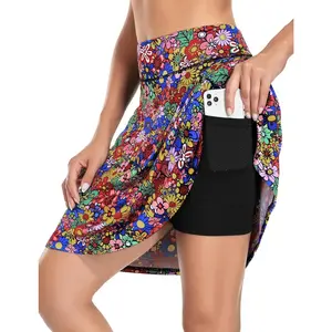 Women’s 20” Knee-Length Skorts – Athletic Skirt for Tennis & Golf, Casual Skort with 4 Pockets