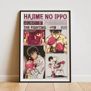 Hajime No Ippo Anime Boxing Poster No Frame Anime Wall Art Decor Home Room Office Gym Bar Cafe Sports Manga Gift for Fans