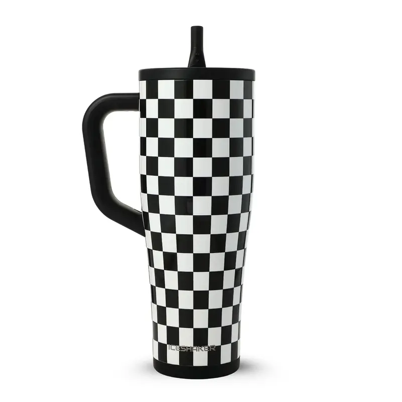 40oz Legend Series Shaker Bottle - Black & White Checkers (auction)