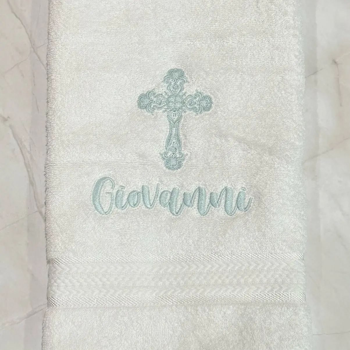 Personalized Embroidery Baptism Towel |Embroidery Christening Towel | Baptism Personalized religious gift | Bautizo