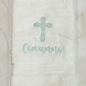 Personalized Embroidery Baptism Towel |Embroidery Christening Towel | Baptism Personalized religious gift | Bautizo