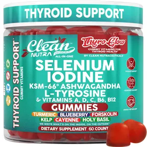 Clean Nutra Selenium, Iodine, KSM-66, Ashwagandha, L-Tyrosine & More for Thyroid Support & Energy Metabolism Gummies – Thyro Glow