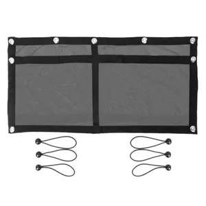 High-end boat seat storage mesh bag with a strong elastic rope, suitable for organizing items outdoors, camping, and fishing.