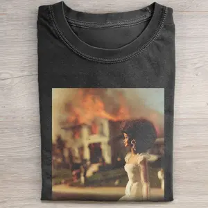 Doll Face Black Bride Fire Scene Barbie Girl Shirt, Funny Wedding Meme Graphic T-Shirt, Retro Pop Culture Doll Face Tee, Y2K Barbiecore Aesthetic, Fast Shipping USA