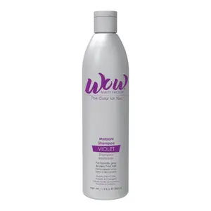 WOW Beauty Factor Violet/ purple Toning Shampoo 11.8 FL oz.  Color protection Enhance Ash Tones blonde hair Haircare Conditioner Apple Keratin Moisture Platinum Uv matizador platinado de cabello Hydrating Cleansing Comfort Hydrate
