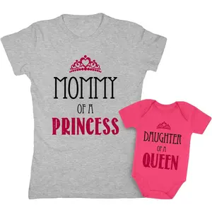 Mommy and Newborn Matching Outfits - Tstars Mother-Daughter Set for Princess Theme Tstars Casual Comfort