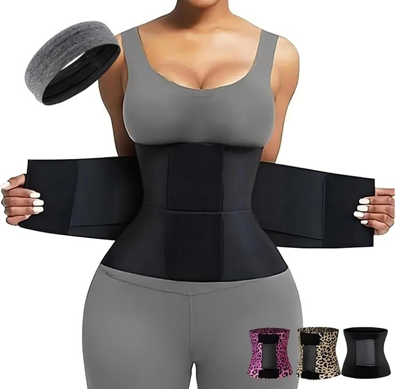Women's Sheath Waist Trainer Body Shaper Flat Belly Cincher Sweat Workout Girdle Hot Modeling Belt Corset for Enhanced Shape & Support