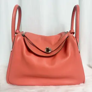 Pre-owned HERMÈS Lindy 30 8T Rose Candy