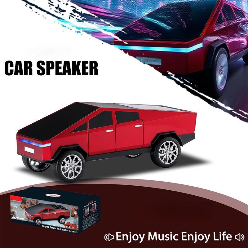 Bluetooth Pickup Truck Replica Portable Speaker,with Display Screen,HD Sound, TWS Pairing, FM Radio,Built-in Microphone Hands-Free Calling, LED Party Light, Surprise Gift for Car Lovers,Unisex: The Best Gift for 2026  Audio Wireless Stereo Usb Colorful