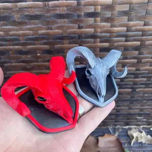 2nd Generation Dodge Ram Grill Ram Skull Emblem 95-02 Second Gen trucks. Also can be universally mounted to any flat hood surface.