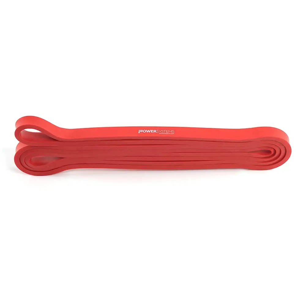 Power Systems Light Resistance Band for Strength Training - 5-25 Pounds, Closed Loop, 41 Inches, Red