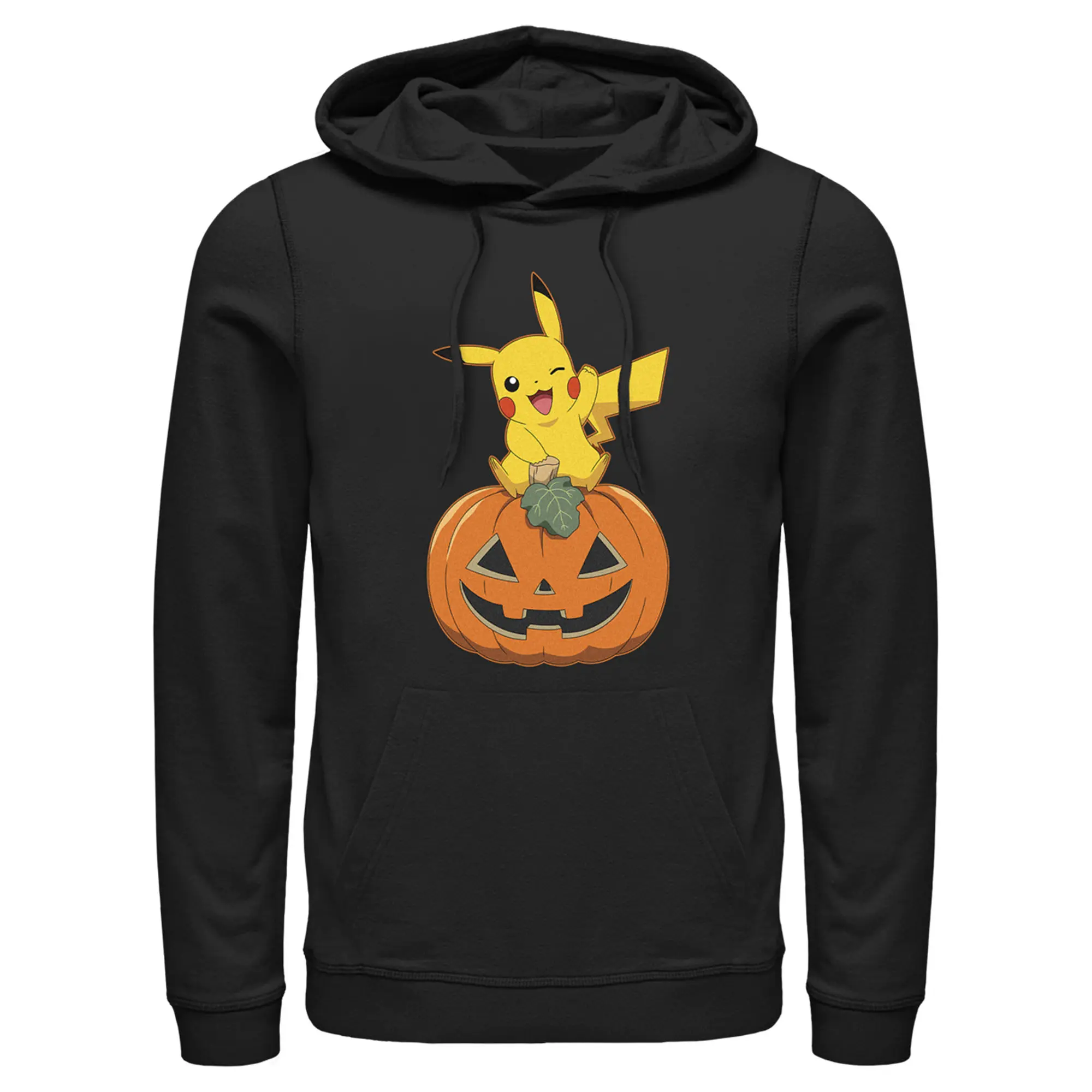 Men's Pokemon Halloween Jack-O'-Lantern Pikachu Pull Over Hoodie