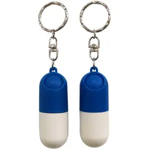 2 Pack Pill Case Keychain Portable Mini Pill Boxes Medicine Vitamin Holder case for Outdoor Travel Camping First Aid Pills Organizer