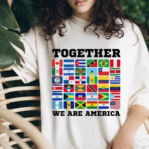 Together We Are America Shirt, Latin American Pride Tee, Hispanic Heritage Month Sweatshirt, Multi Flags America Shirt, Cultural Unity Unisex Gift Idea