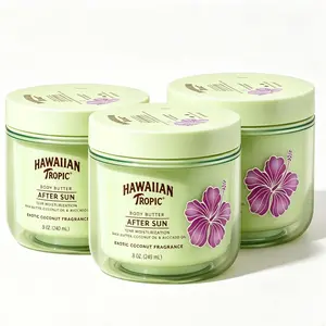3PCS Tropic After Sun Body Butter with Coconut Oil, 8oz | Hawaiian Tropic After Sun Lotion, Beach Essentials, Summer Vacation Essentials, Tan Extender Lotion, Coconut Body Butter, 8oz
