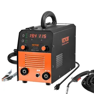 Father's Day Gift VEVOR 145Amp MIG Welder, Welding Machine 3 in 1, 110 V Flux Core Welding Machine with IGBT Inverter & MIG Torch, Digital MIG/Lift TIG/Stick Multiprocess Welder