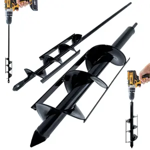 Set of 2 (1.6"x16" & 3.5"x16") Auger Drill Bit for Planting - Garden  Hole Digger for Drill - Heavy Duty Earth Auger with Dual Side  for Clean Straight Holes (Set of 2)