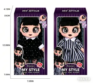 Gothic Doll Collection 12.9 Inch Large 5D Sparkle Eyes Musical Interactive Doll for Girls Ages 3+ Flexible Joints Safe Non-Toxic Halloween Birthday Gift