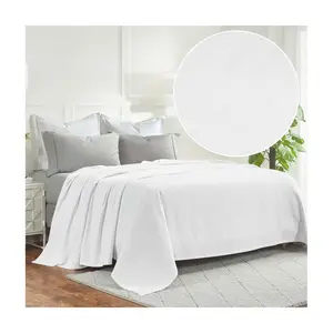 Superior Milan Cotton Textured Striped Woven Blanket, King