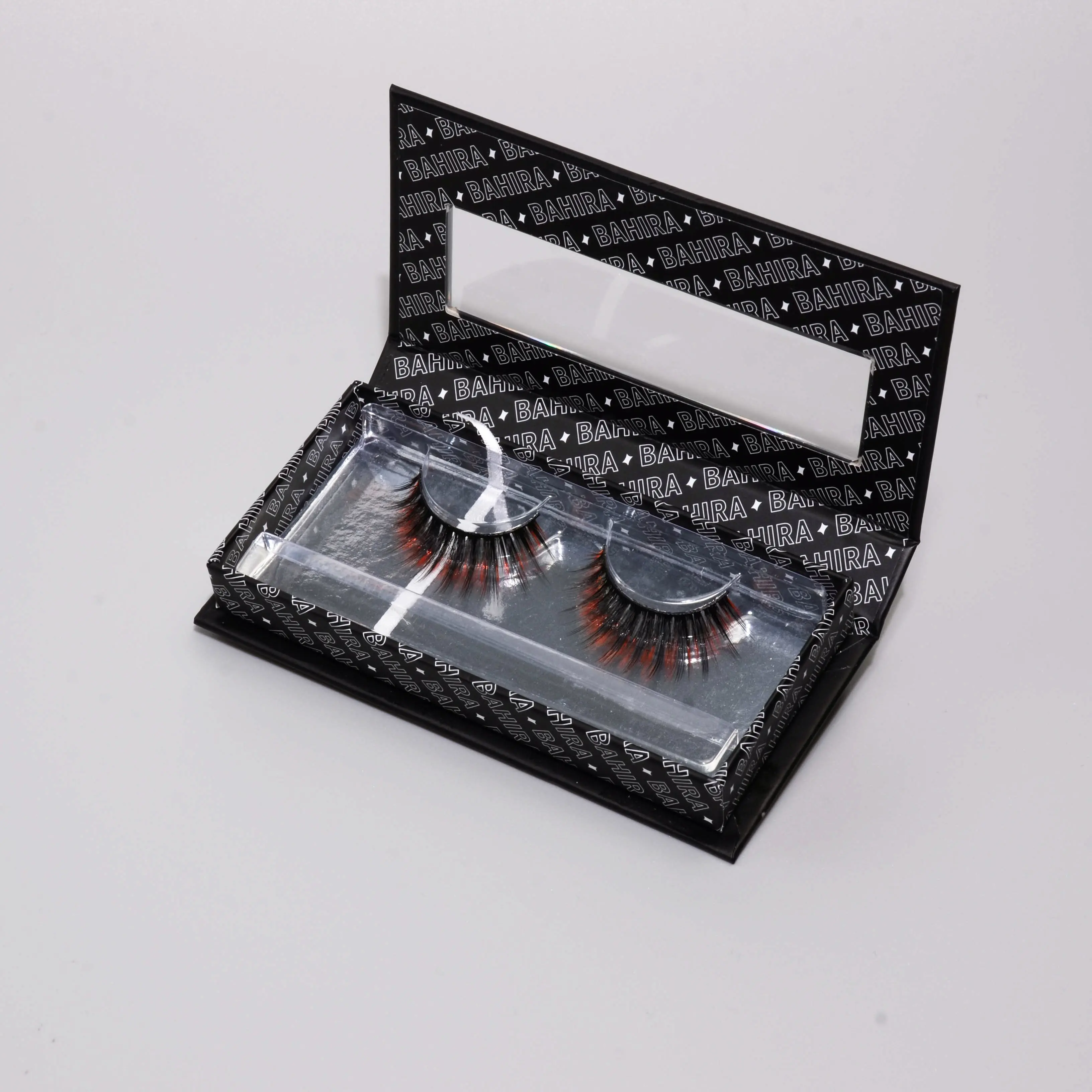 BAHIRA Color Craze “Fuego” Vegan Friendly Red Sombré Lash, Lightweight and Comfortable Eyelashes Extensions for All-Day Makeup Use