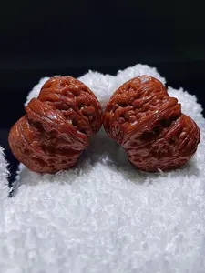 Roong /Golden Ingot Walnuts 2026 01SS -Wenwan walnut-Unhandled walnut Premium Grade -Oxford Red Patina - Hand-Cleaned & Vacuum-Sealed - Beijing, China Origin/Anxiety toys/stressrelieftoys/Wealth/Prosperity